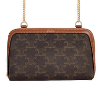 Load image into Gallery viewer, Celine clutch on chain in triomphe canvas and lambskin