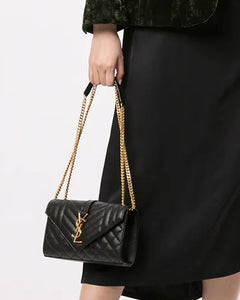 Saint Laurent YSL small envelope bag black