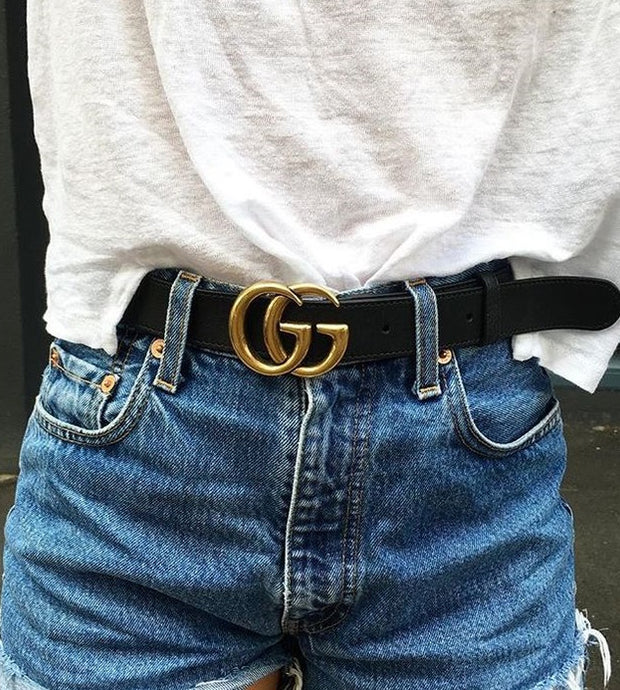 Gucci marmont belt gold size 80