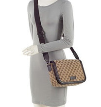 Load image into Gallery viewer, Gucci GG canvas small flap crossbody bag