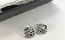 Load image into Gallery viewer, Gucci Silver interlocking G earrings