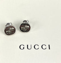 Load image into Gallery viewer, Gucci Silver interlocking G earrings