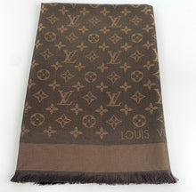 Load image into Gallery viewer, Louis Vuitton monogram shine shawl brown/gold