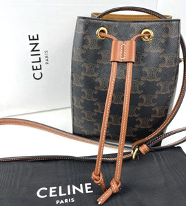 Celine micro sailor bag in triomphe canvas