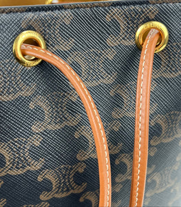 Celine micro sailor bag in triomphe canvas