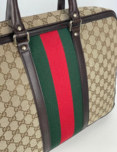 Load image into Gallery viewer, Gucci GG vintage  webstripe briefcase