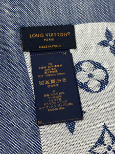 Louis Vuitton denim shawl blue monogram