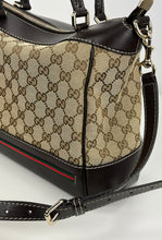 Load image into Gallery viewer, Gucci GG Mayfair convertible web stripe tote