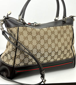 Gucci GG Mayfair convertible web stripe tote