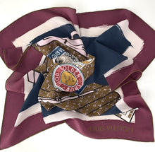 Load image into Gallery viewer, Louis Vuitton articles de voyage silk square scarf