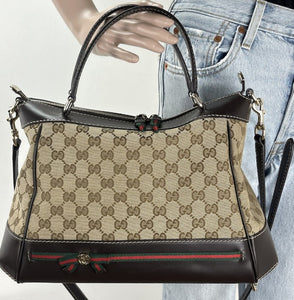 Gucci GG Mayfair convertible web stripe tote