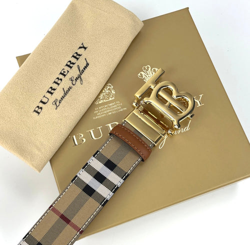 Burberry Check TB belt size 90 reversible