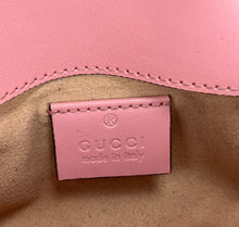 Load image into Gallery viewer, Gucci calfskin matelasse super mini GG marmont shoulder bag wild rose