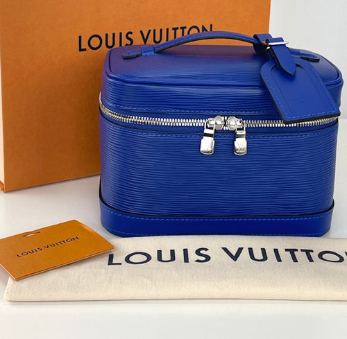 Louis Vuitton mini nice in epi blue leather