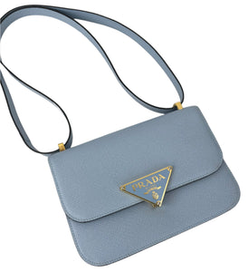 Prada saffiano embleme shoulder bag