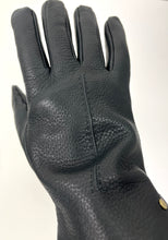 Load image into Gallery viewer, Mulberry black nappa leather gloves size M