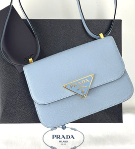 Prada saffiano embleme shoulder bag