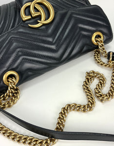 Gucci GG leather marmont small matelasse bag