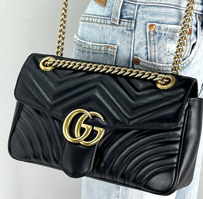 Gucci GG leather marmont small matelasse bag