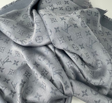 Load image into Gallery viewer, Louis Vuitton monogram shine shawl charcoral grey