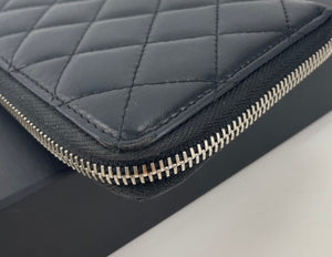 Chanel classic zip around continental wallet