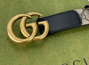 Gucci Double G belt beige ebony/black size 85