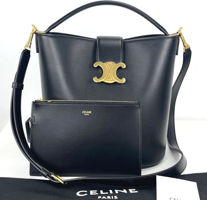 Celine Louise medium bucket bag in smooth calf