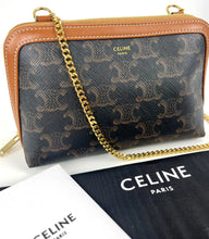 Load image into Gallery viewer, Celine clutch on chain in triomphe canvas and lambskin