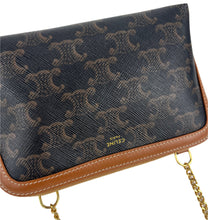 Load image into Gallery viewer, Celine clutch on chain in triomphe canvas and lambskin