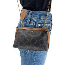 Load image into Gallery viewer, Celine clutch on chain in triomphe canvas and lambskin