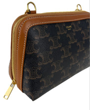 Load image into Gallery viewer, Celine clutch on chain in triomphe canvas and lambskin