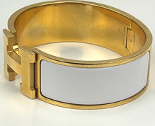 Load image into Gallery viewer, Hermes Clic Clac H palladium wide bracelet