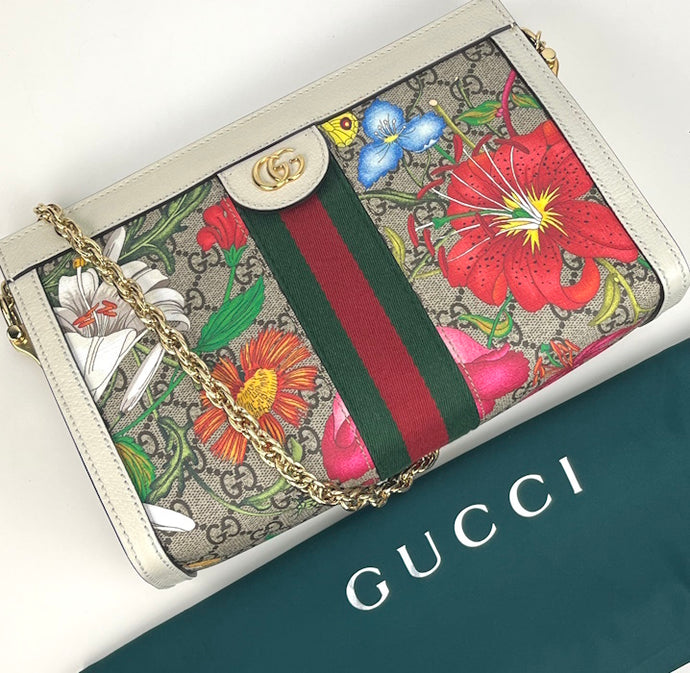 Gucci Supreme Ophidia floral shoulder bag / Clutch