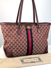 Load image into Gallery viewer, Gucci GG  Medium Ophidia web tote