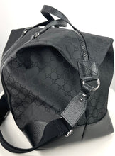 Load image into Gallery viewer, Gucci GG Joy black nylon duffle weekend bag with strap