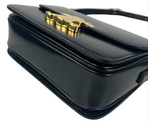 Celine triomphe teen in black shiny calf