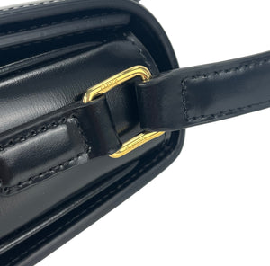 Celine triomphe teen in black shiny calf