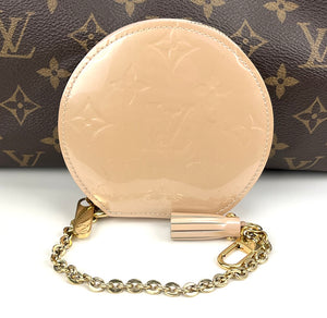 Louis Vuitton vernis monogram coin purse in rose florentine
