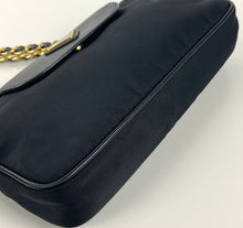Load image into Gallery viewer, Prada black mini chain nylon and saffiano bag