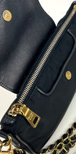 Load image into Gallery viewer, Prada black mini chain nylon and saffiano bag