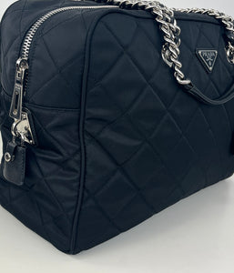 Prada quilted chain bowling bag