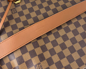 Louis Vuitton belmont tote in damier ebene