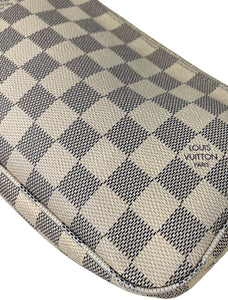 Louis Vuitton pochette accessories in damier azur canvas
