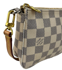 Louis Vuitton pochette accessories in damier azur canvas
