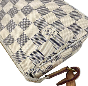 Louis Vuitton pochette accessories in damier azur canvas