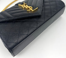 Load image into Gallery viewer, Saint Laurent YSL small envelope bag black