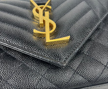 Load image into Gallery viewer, Saint Laurent YSL small envelope bag black