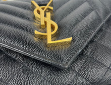 Load image into Gallery viewer, Saint Laurent YSL small envelope bag black