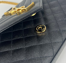 Load image into Gallery viewer, Saint Laurent YSL small envelope bag black