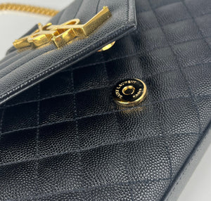 Saint Laurent YSL small envelope bag black